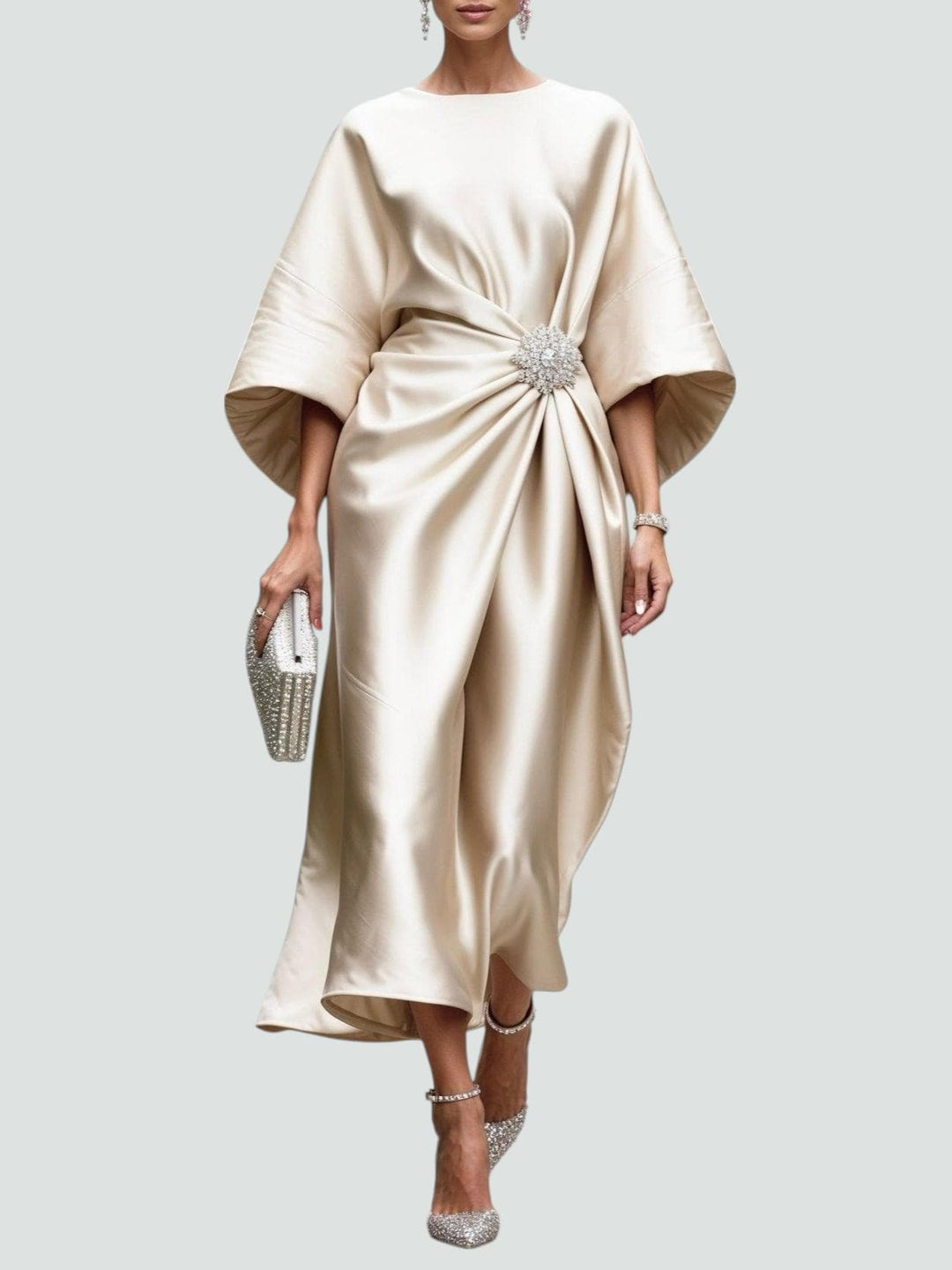 Olivia™ Elegant Long Satin Dress