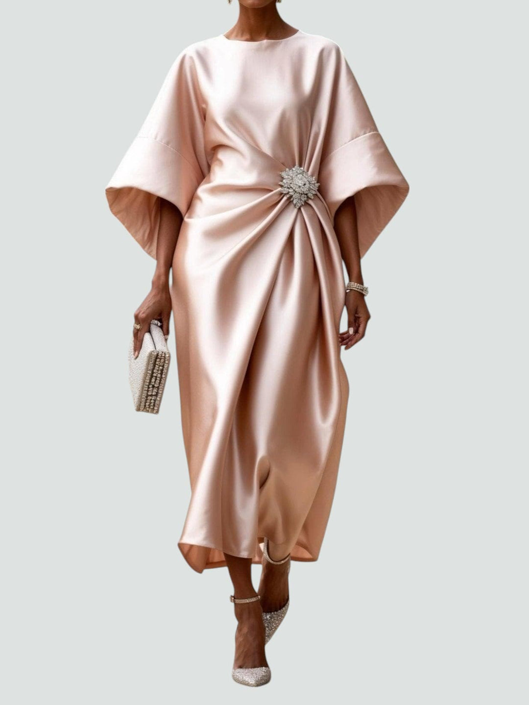 Olivia™ Elegant Long Satin Dress
