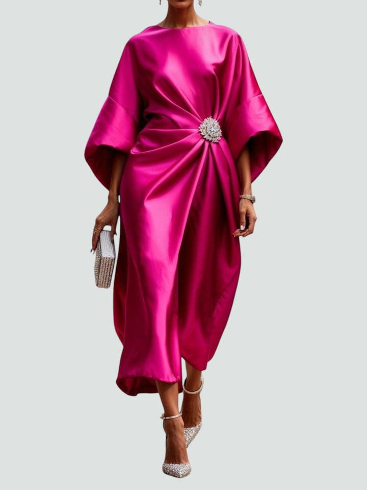 Olivia™ Elegant Long Satin Dress