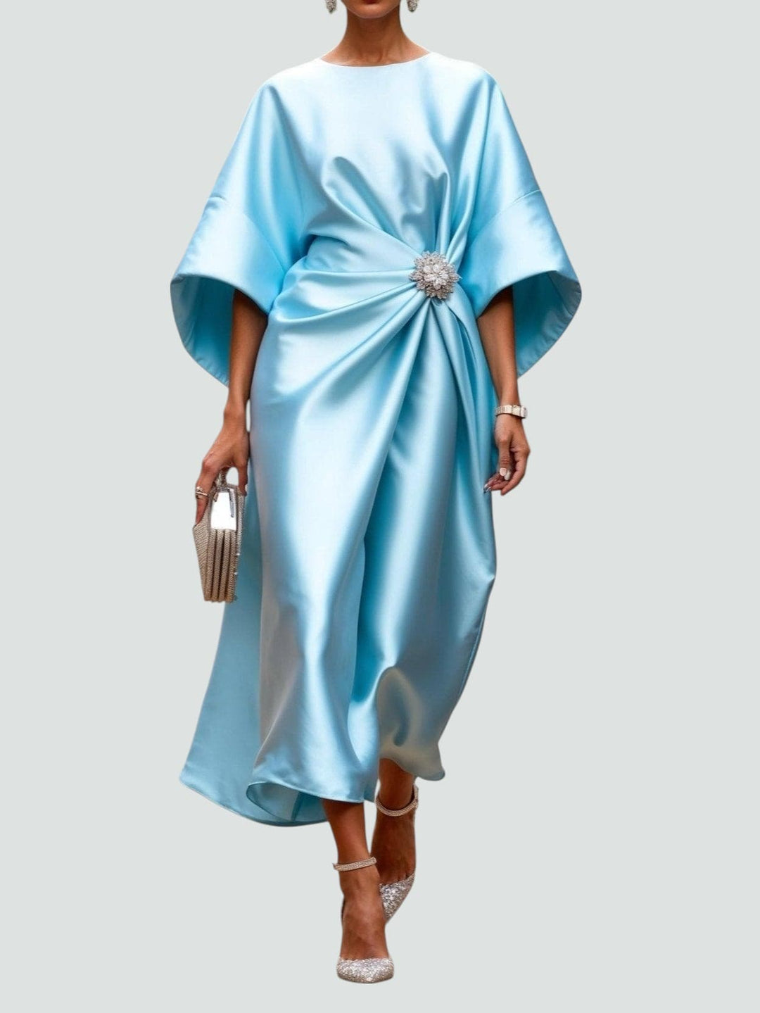 Olivia™ Elegant Long Satin Dress
