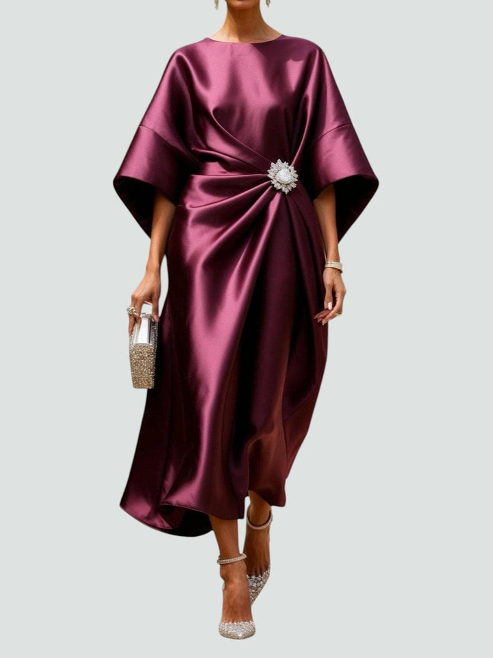 Olivia™ Elegant Long Satin Dress