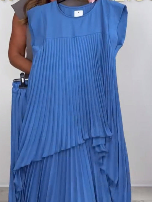 Lili™ Pleated Midi Top & Wide-Leg Pants Set
