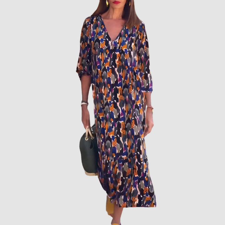 Felicia™ Elegant V-Neck Dress