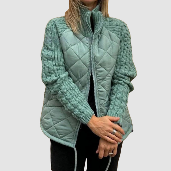 Dynna™ Wool Patchwork Down Jacket
