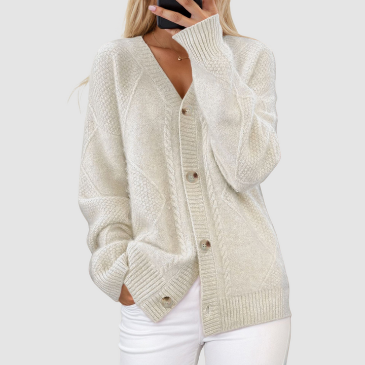 Tori™ Comfortable V-Neck Cashmere Cardigan