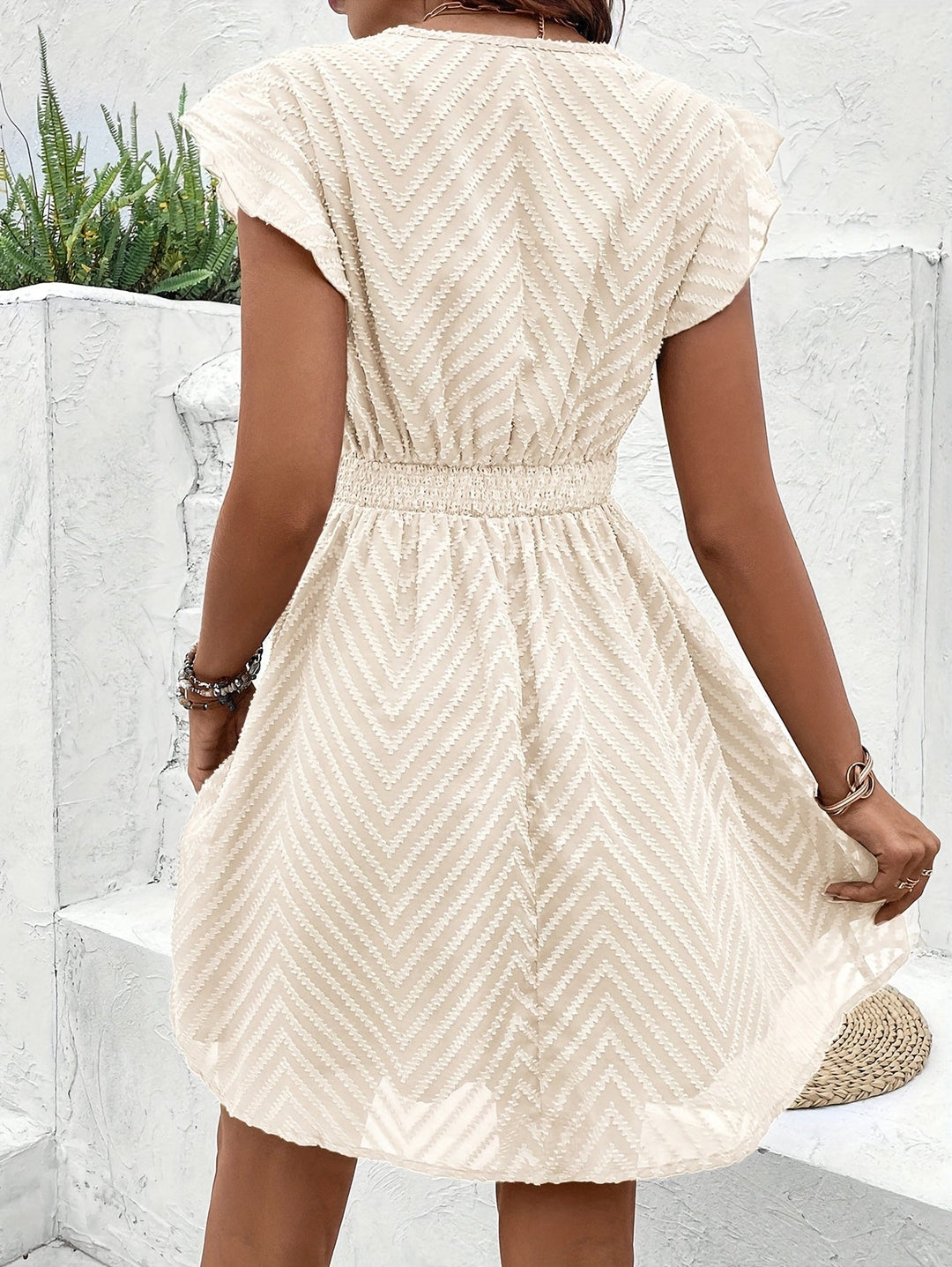 Sarina™ Elegant V-Neck Summer Dress