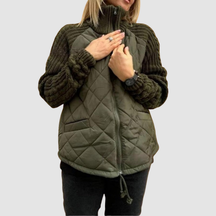 Dynna™ Wool Patchwork Down Jacket