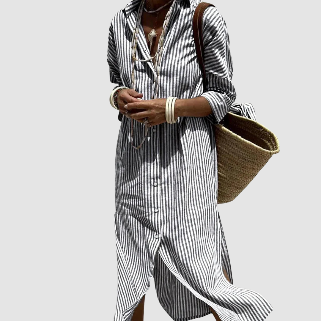 Natalie™ Elegant Striped Summer Dress