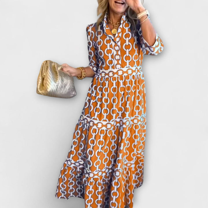 Seanna™ Chain Print Midi Dress