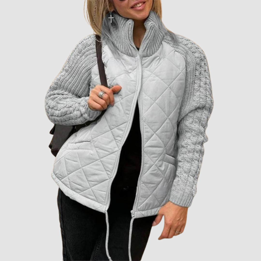 Dynna™ Wool Patchwork Down Jacket