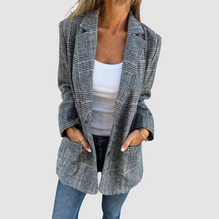 Jeniffer™ Elegant Plaid Blazer