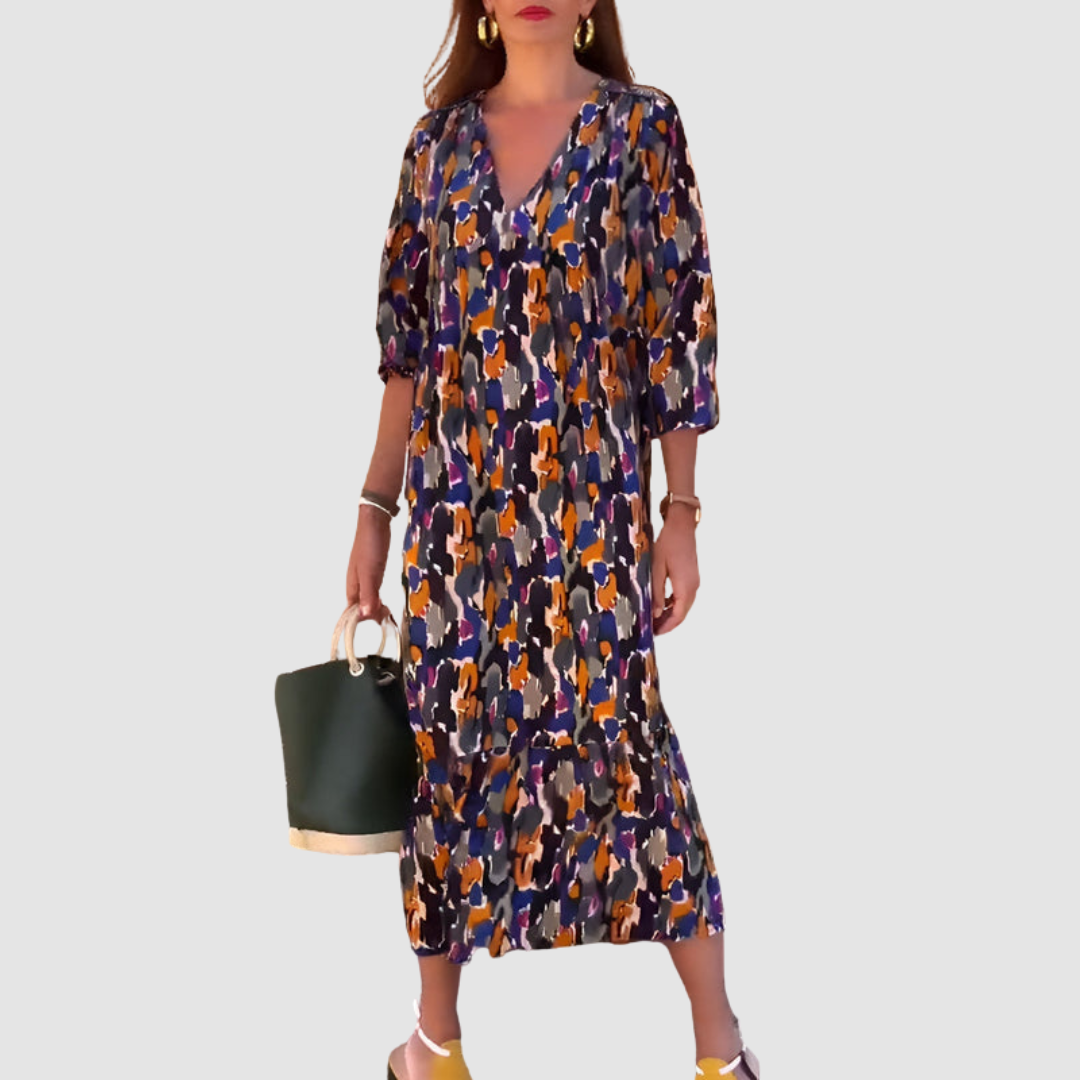 Felicia™ Elegant V-Neck Dress