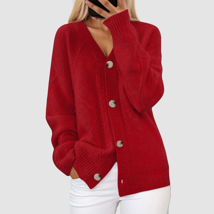 Tori™ Comfortable V-Neck Cashmere Cardigan