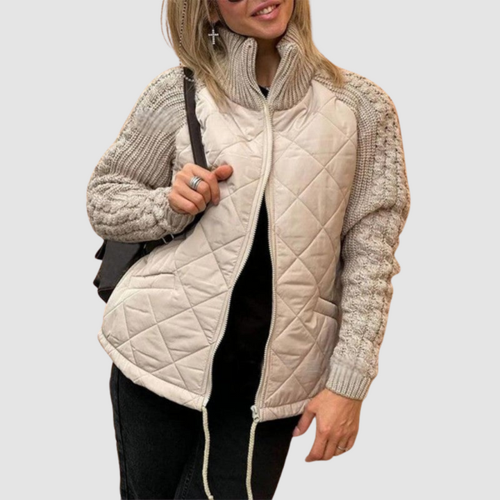 Dynna™ Wool Patchwork Down Jacket