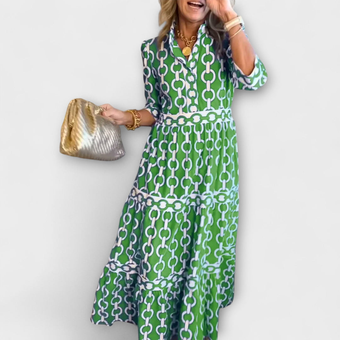 Seanna™ Chain Print Midi Dress
