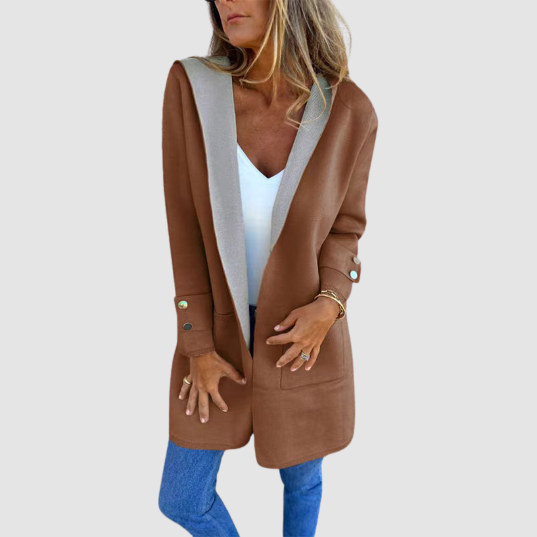 Keziah™ Elegant Soft Hooded Coat