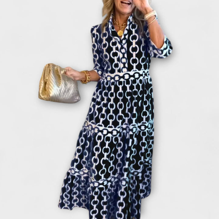 Seanna™ Chain Print Midi Dress