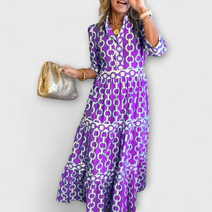 Seanna™ Chain Print Midi Dress
