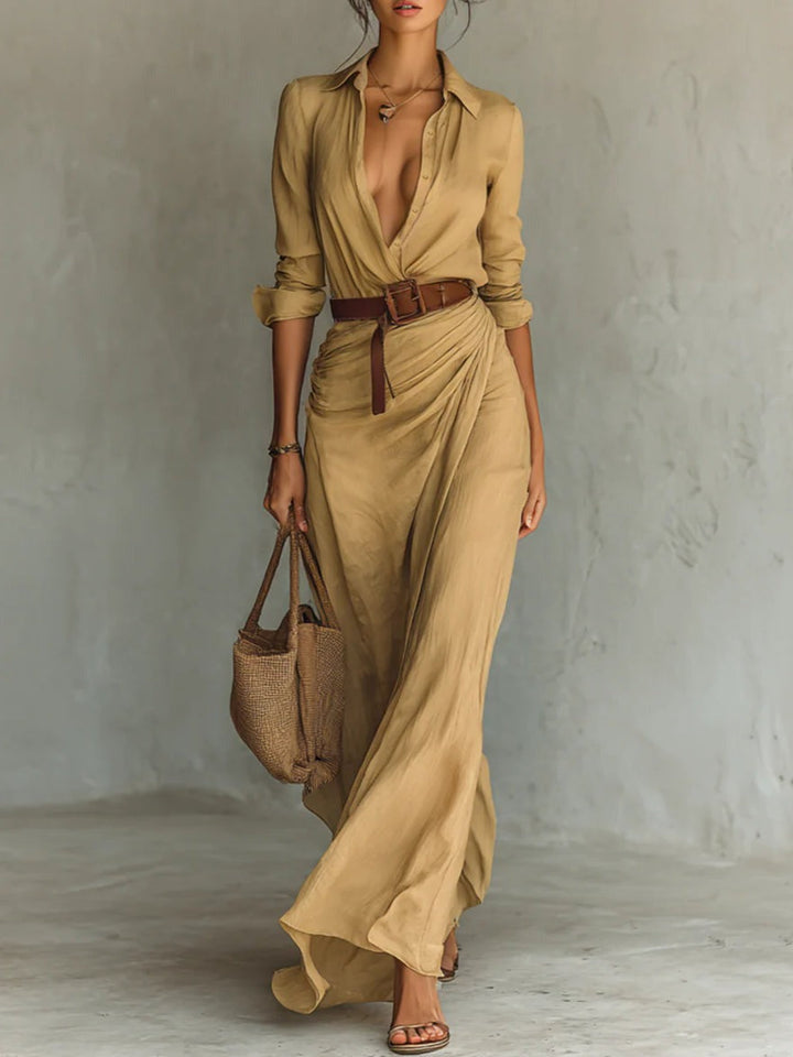Dynna™ Elegant Casual Shirt Dress + FREE Belt