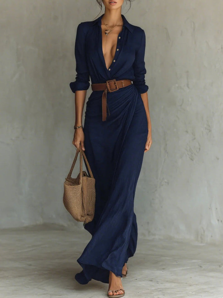 Dynna™ Elegant Casual Shirt Dress + FREE Belt