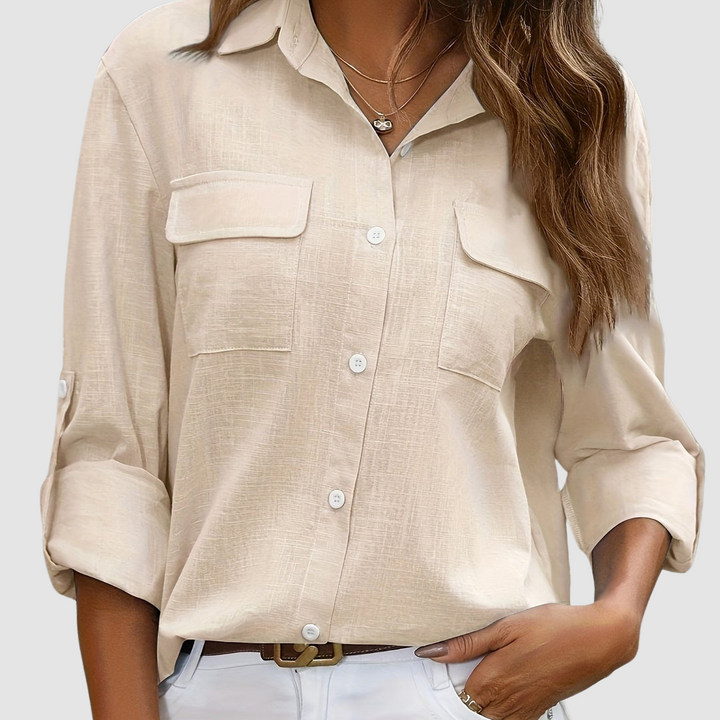 Chloe™ Elegant pocket blouse