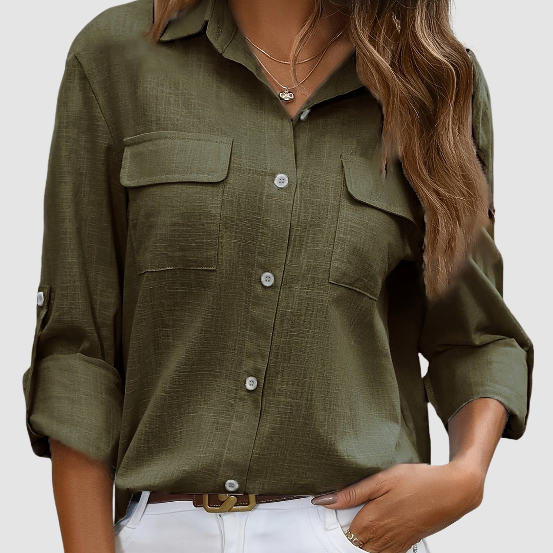 Chloe™ Elegant pocket blouse