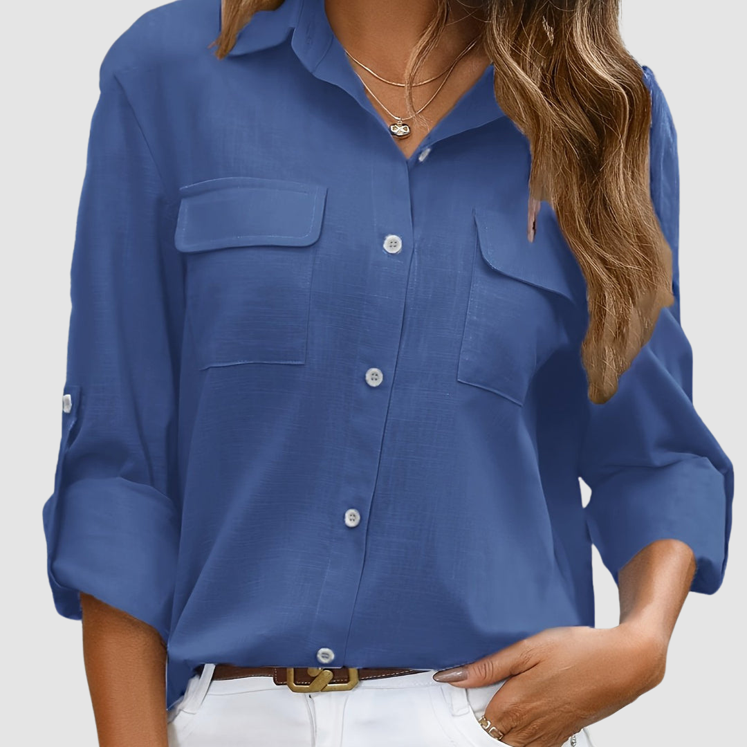 Chloe™ Elegant pocket blouse