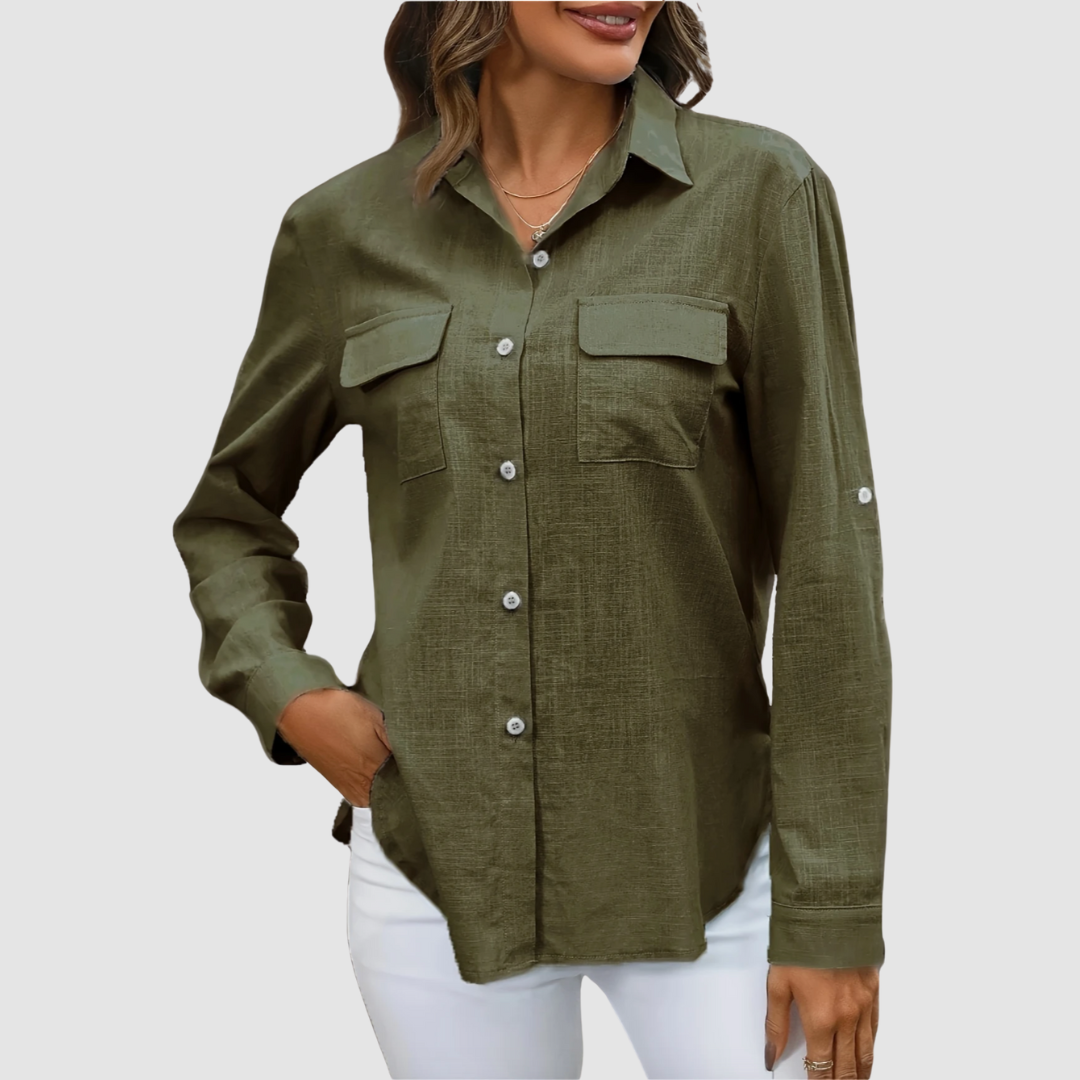 Chloe™ Elegant pocket blouse