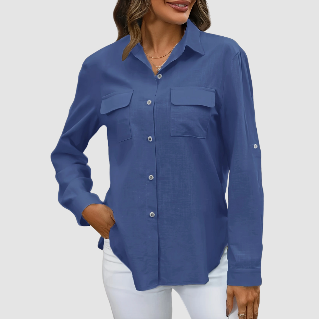 Chloe™ Elegant pocket blouse