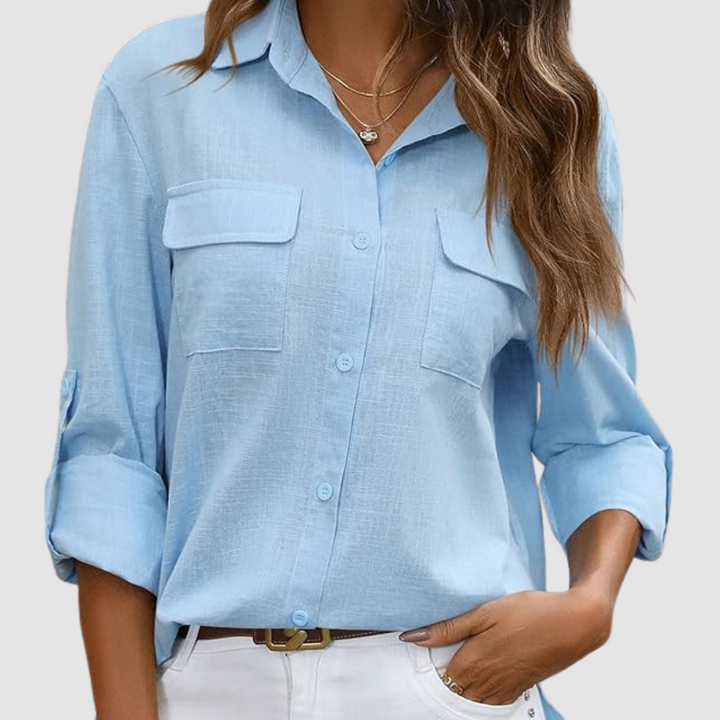 Chloe™ Elegant pocket blouse