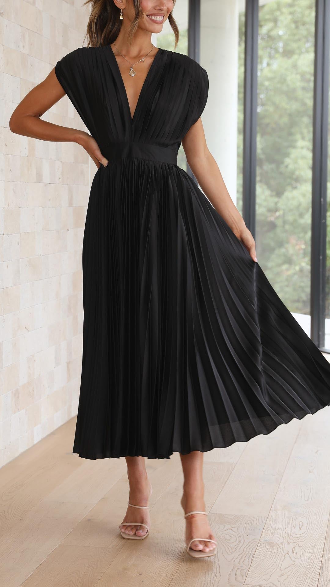 Maureen™ Elegant Pleated Dress