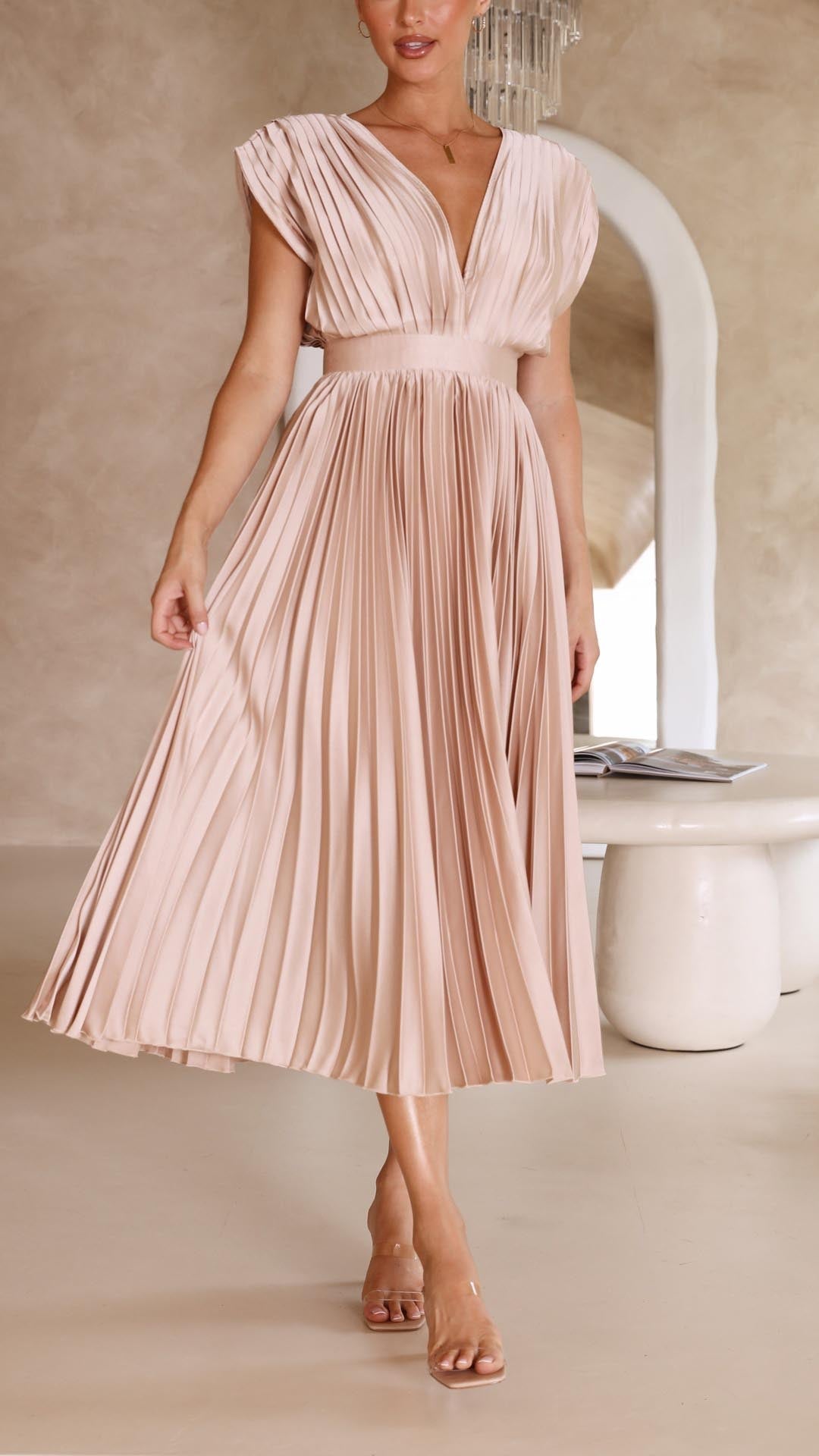 Maureen™ Elegant Pleated Dress