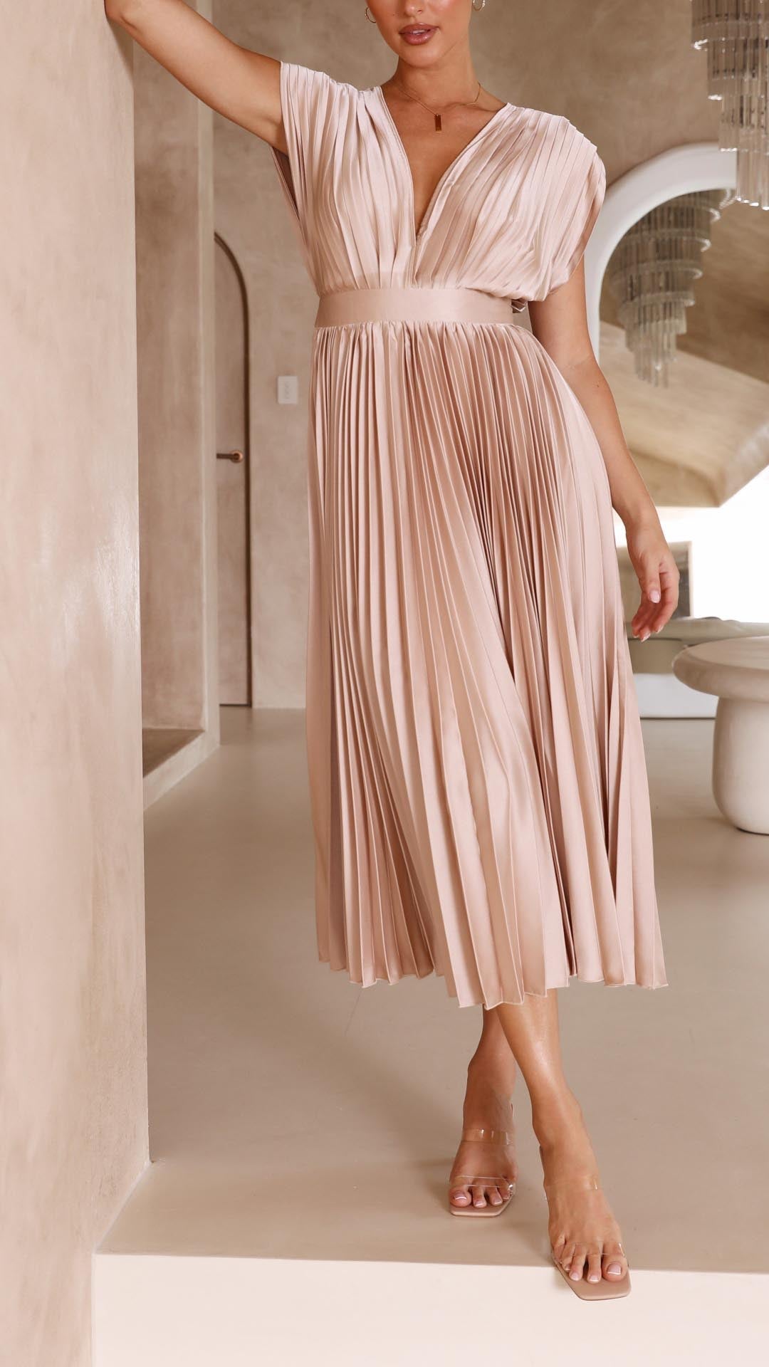 Maureen™ Elegant Pleated Dress