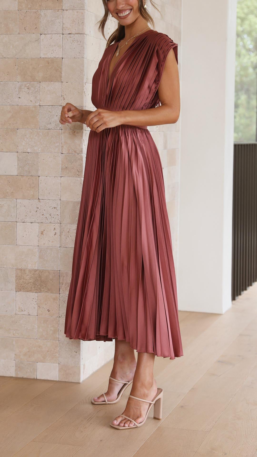 Maureen™ Elegant Pleated Dress