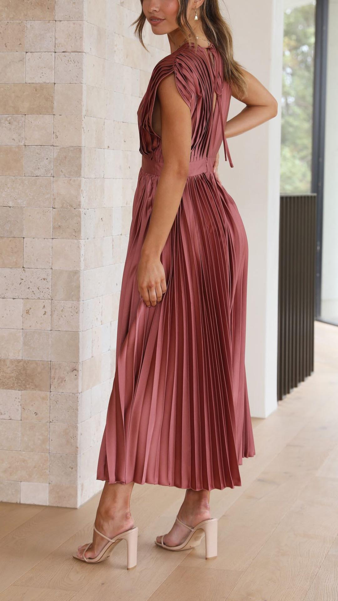 Maureen™ Elegant Pleated Dress