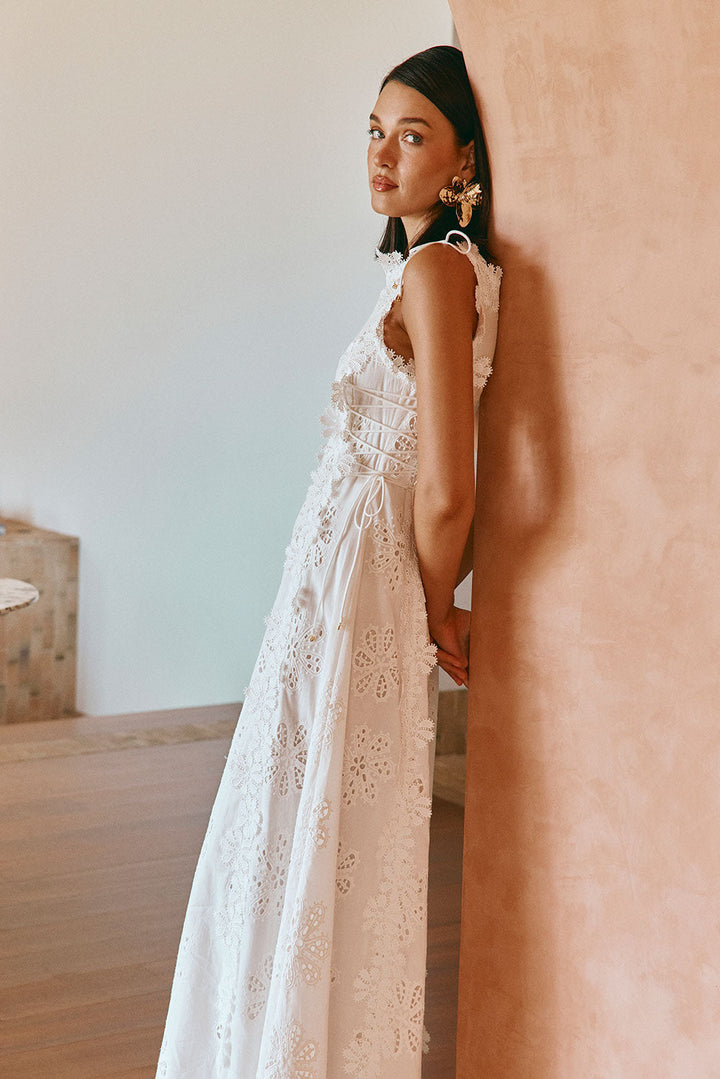 Leslie™ Floral Embroidered Maxi Dress