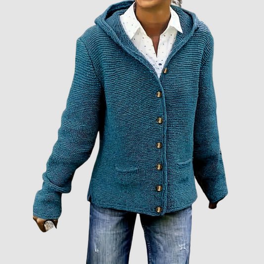 Becca™ Elegant Hooded Cardigan with Long Sleeves