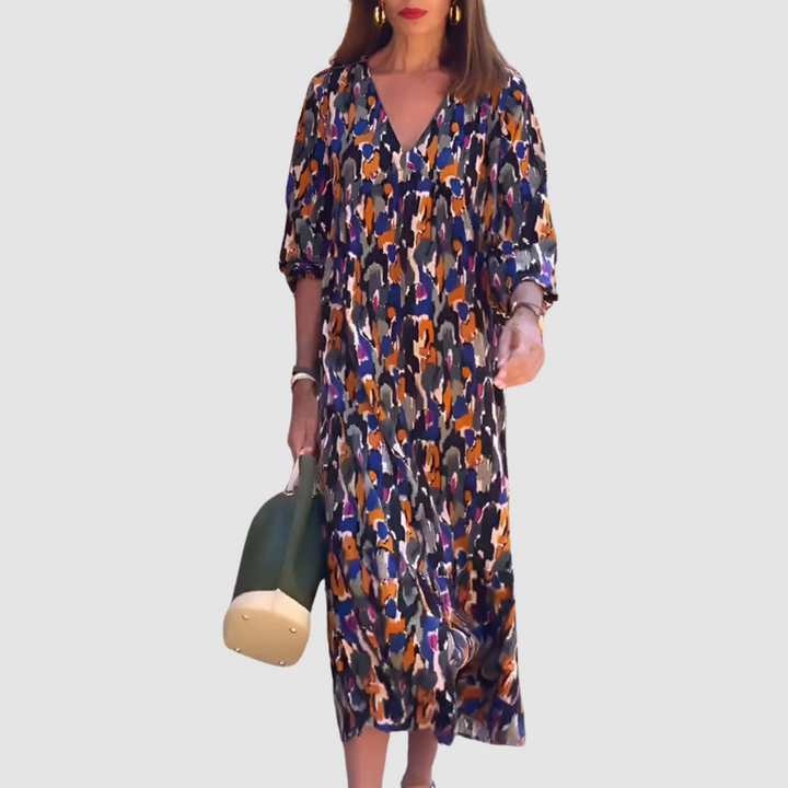Felicia™ Elegant V-Neck Dress