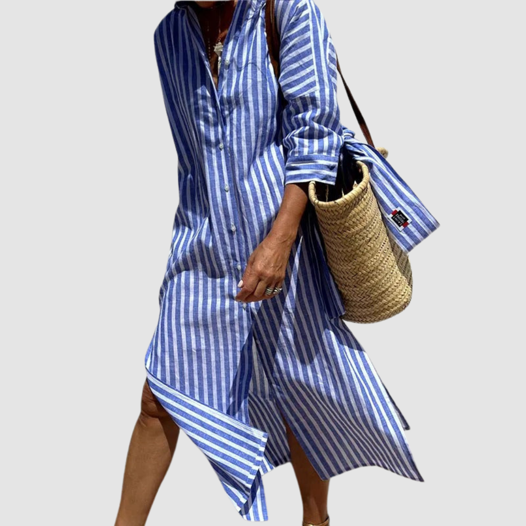 Natalie™ Elegant Striped Summer Dress