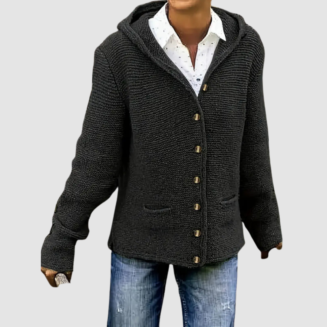 Becca™ Elegant Hooded Cardigan with Long Sleeves