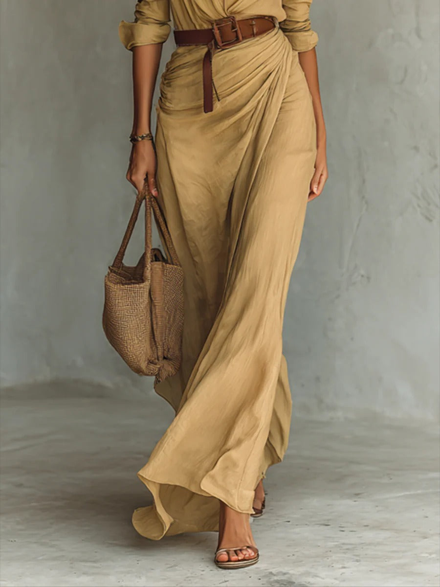 Dynna™ Elegant Casual Shirt Dress + FREE Belt