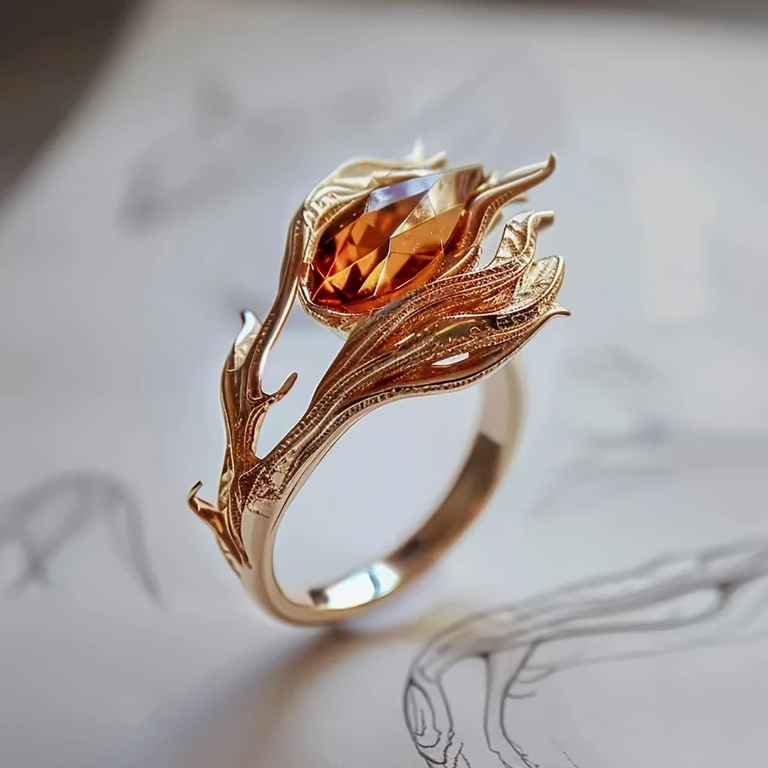 Bea™ Ring with Orange Crystal